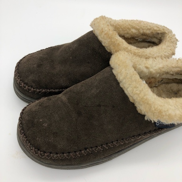 Magellan Men’s Brown Microsuede Faux Fur Lined Insulated Slippers Men’s Size 8 - Picture 3 of 12